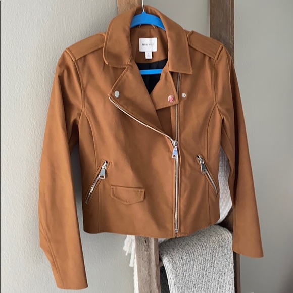 Nine West Jackets & Blazers - Women's Nine West Faux-Leather Biker Moto Jacket